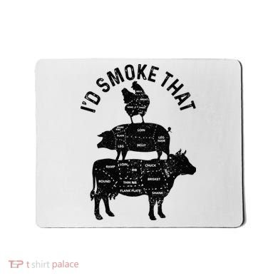 Chef Butcher BBQ Id Smoke That Pork Beef Funny Fathers Day Mousepad