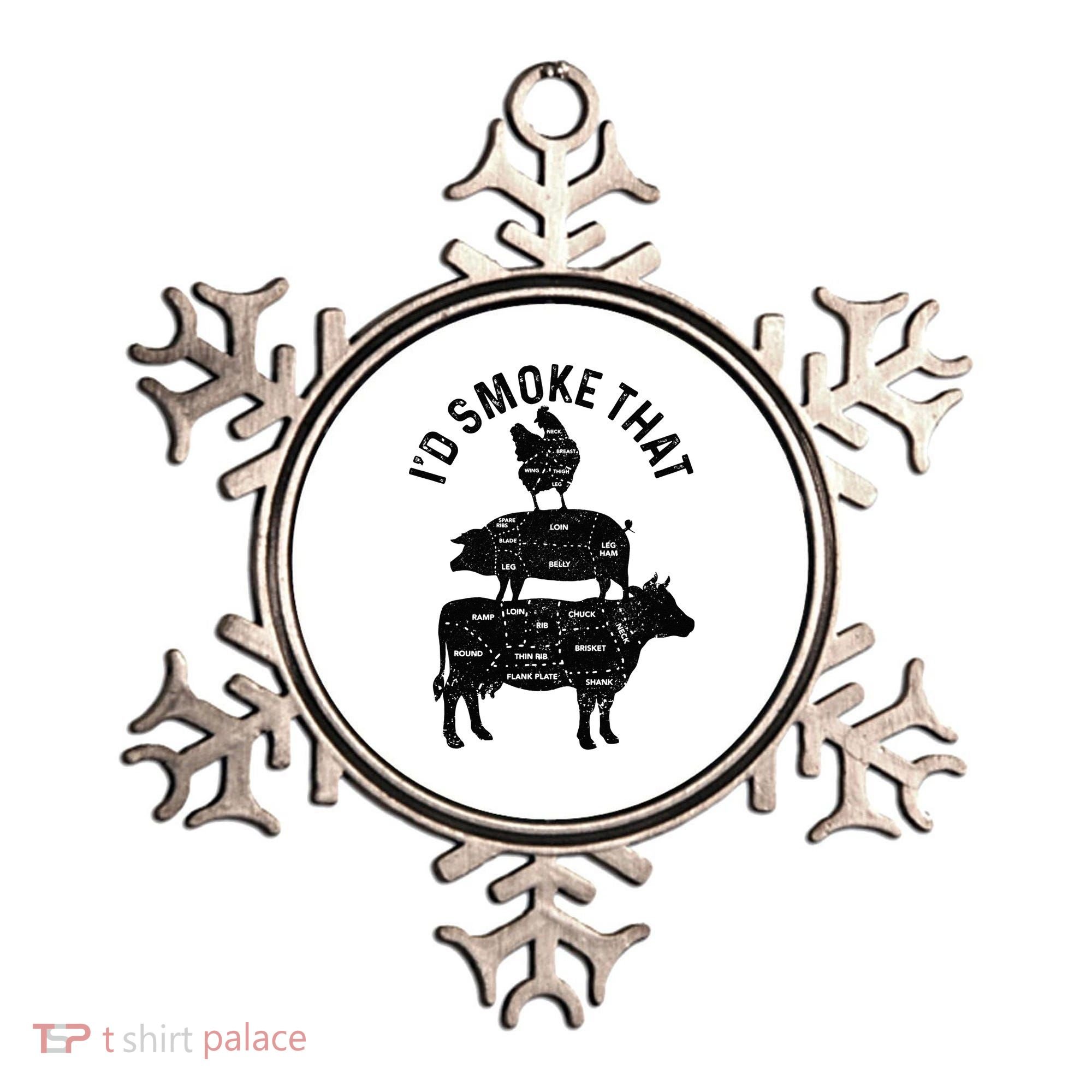 Chef Butcher BBQ Id Smoke That Pork Beef Funny Fathers Day Ornament