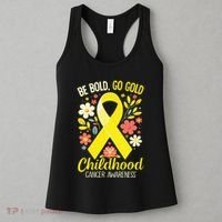 Childhood Be Bold Go Gold Childhood Cancer Awareness Women's Tank Top thumb 3