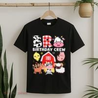 Cow Bro Birthday Crew Farm Theme Animals Kids Birthday Party T-Shirt thumb 2