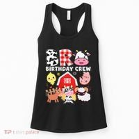 Cow Bro Birthday Crew Farm Theme Animals Kids Birthday Party Women's Tank Top thumb 0