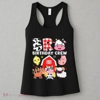Cow Bro Birthday Crew Farm Theme Animals Kids Birthday Party Women's Tank Top thumb 3