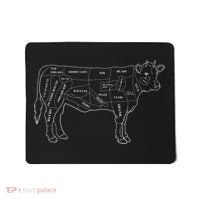 Cow Butcher Beef Cuts Diagram Eat Beef Butcher Cut Chart Mousepad thumb 0