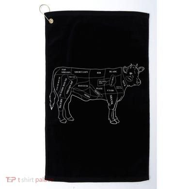 Cow Butcher Beef Cuts Diagram Eat Beef Butcher Cut Chart Golf Towel