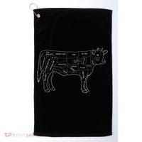 Cow Butcher Beef Cuts Diagram Eat Beef Butcher Cut Chart Golf Towel thumb 0