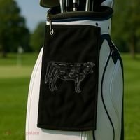 Cow Butcher Beef Cuts Diagram Eat Beef Butcher Cut Chart Golf Towel thumb 2