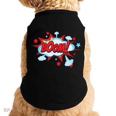 Comic Book BOOM , Funny Retro Costume, Superhero Doggie Tank