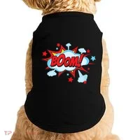 Comic Book BOOM , Funny Retro Costume, Superhero Doggie Tank thumb 0