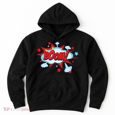 Comic Book BOOM , Funny Retro Costume, Superhero Hoodie
