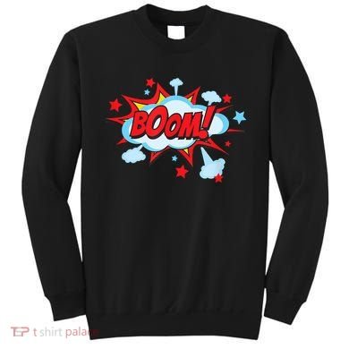Comic Book BOOM , Funny Retro Costume, Superhero Sweatshirt