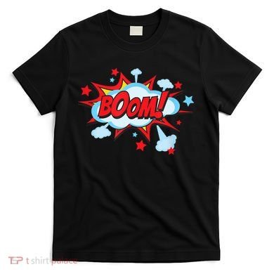 Comic Book BOOM , Funny Retro Costume, Superhero T-Shirt