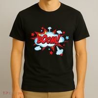 Comic Book BOOM , Funny Retro Costume, Superhero T-Shirt thumb 3