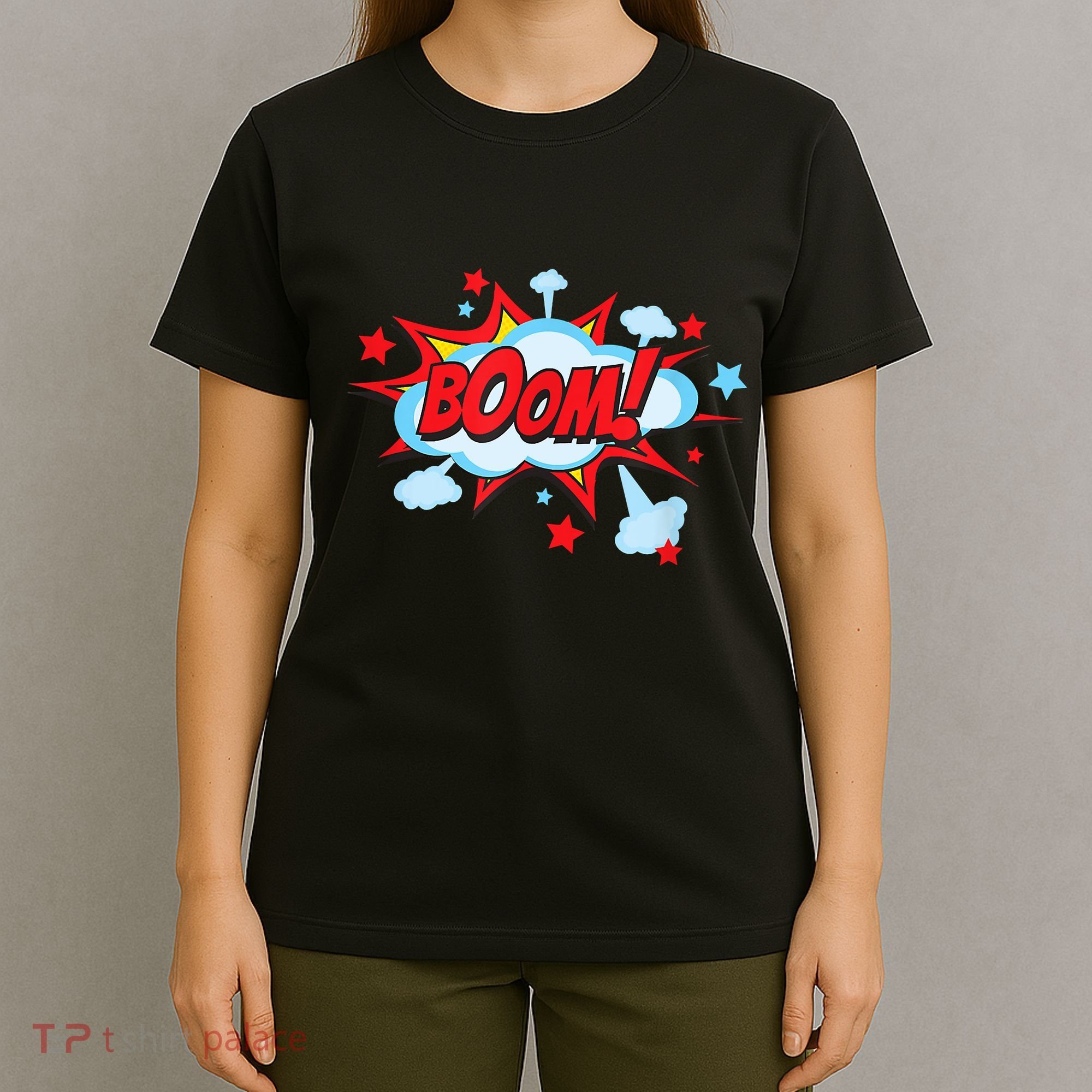 Comic Book BOOM , Funny Retro Costume, Superhero T-Shirt