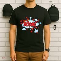 Comic Book BOOM , Funny Retro Costume, Superhero T-Shirt thumb 6