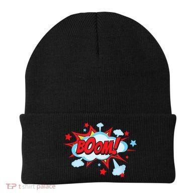 Comic Book BOOM , Funny Retro Costume, Superhero Beanie