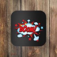 Comic Book BOOM , Funny Retro Costume, Superhero Coaster thumb 0