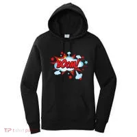 Comic Book BOOM , Funny Retro Costume, Superhero Women's Hoodie thumb 0