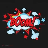 Comic Book BOOM , Funny Retro Costume, Superhero Women's Hoodie thumb 2