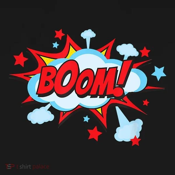 Comic Book BOOM , Funny Retro Costume, Superhero Baby Bodysuit