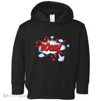 Comic Book BOOM , Funny Retro Costume, Superhero Toddler Hoodie thumb 0