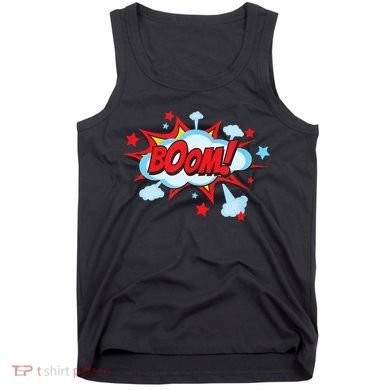 Comic Book BOOM , Funny Retro Costume, Superhero Tank Top