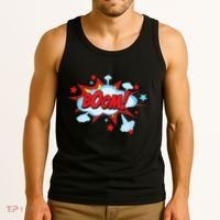 Comic Book BOOM , Funny Retro Costume, Superhero Tank Top thumb 3