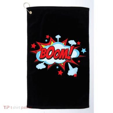Comic Book BOOM , Funny Retro Costume, Superhero Golf Towel