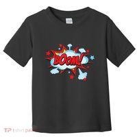 Comic Book BOOM , Funny Retro Costume, Superhero Toddler T-Shirt thumb 0