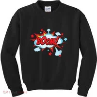 Comic Book BOOM , Funny Retro Costume, Superhero Kids Sweatshirt thumb 0