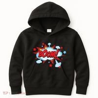 Comic Book BOOM , Funny Retro Costume, Superhero Kids Hoodie thumb 0