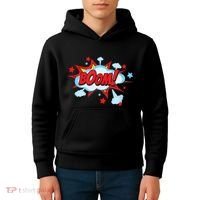Comic Book BOOM , Funny Retro Costume, Superhero Kids Hoodie thumb 4