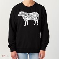 Cow Butcher Beef Cuts Diagram Women's Sweatshirt thumb 0