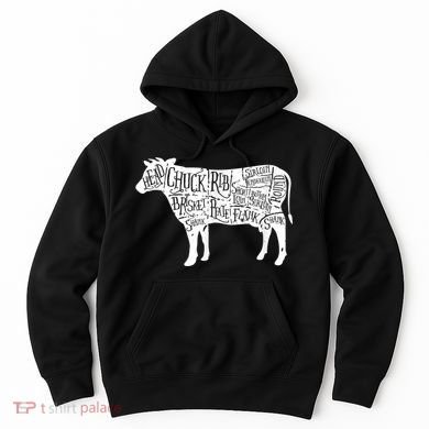 Cow Butcher Beef Cuts Diagram Hoodie
