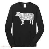 Cow Butcher Beef Cuts Diagram Long Sleeve Shirt thumb 0