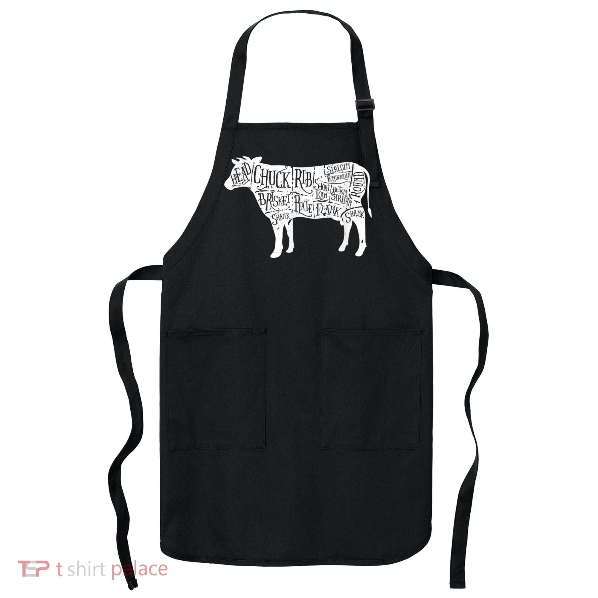Cow Butcher Beef Cuts Diagram Apron