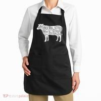 Cow Butcher Beef Cuts Diagram Apron thumb 2