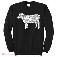 Cow Butcher Beef Cuts Diagram Sweatshirt thumb 0