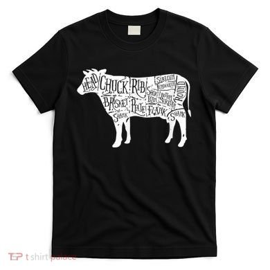Cow Butcher Beef Cuts Diagram T-Shirt