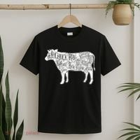 Cow Butcher Beef Cuts Diagram T-Shirt thumb 2