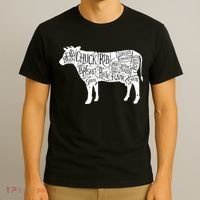 Cow Butcher Beef Cuts Diagram T-Shirt thumb 3