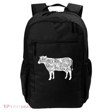 Cow Butcher Beef Cuts Diagram Backpack
