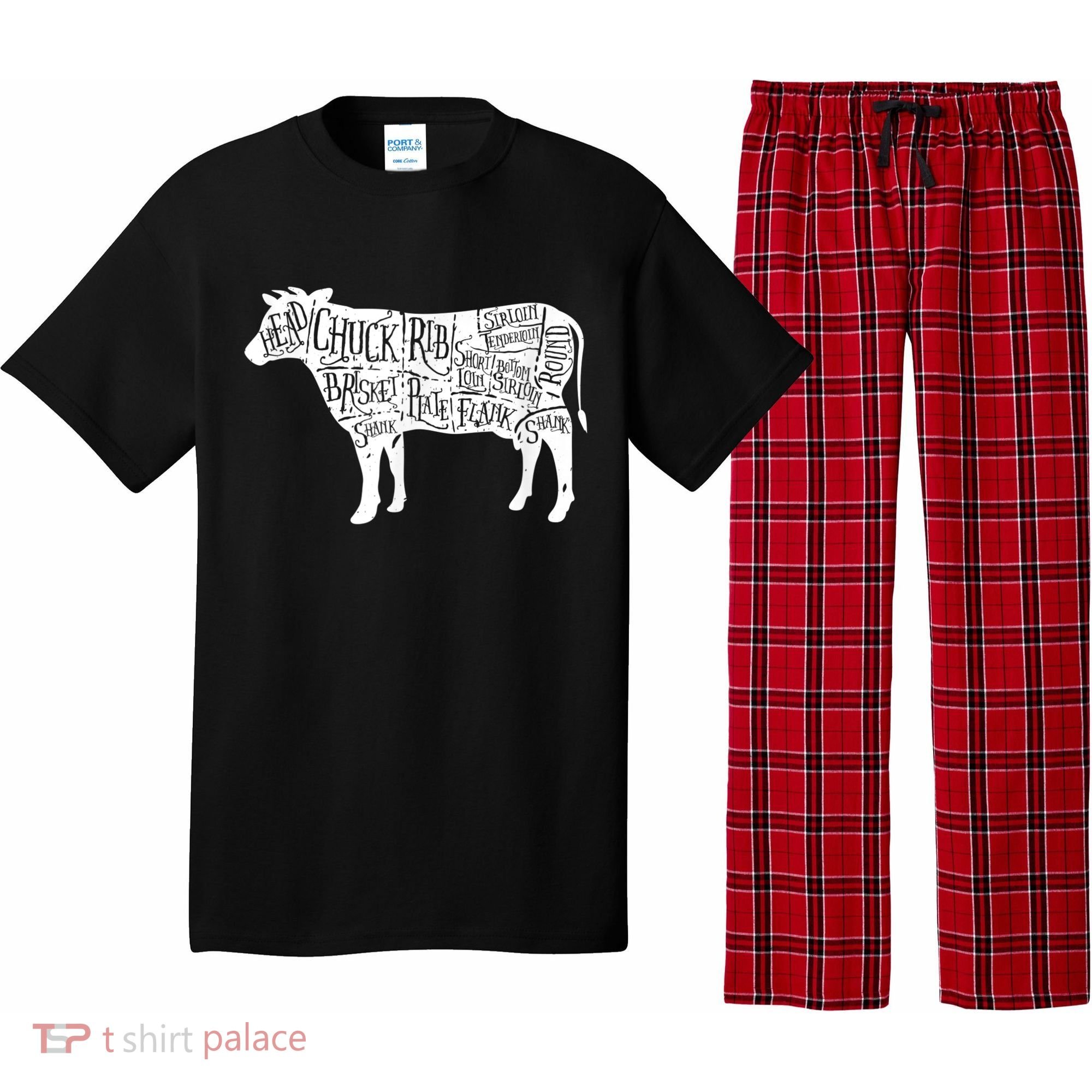 Cow Butcher Beef Cuts Diagram Pajama Set