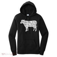 Cow Butcher Beef Cuts Diagram Women's Hoodie thumb 0