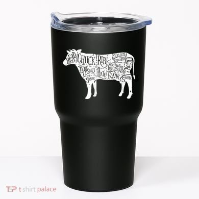 Cow Butcher Beef Cuts Diagram Tumbler