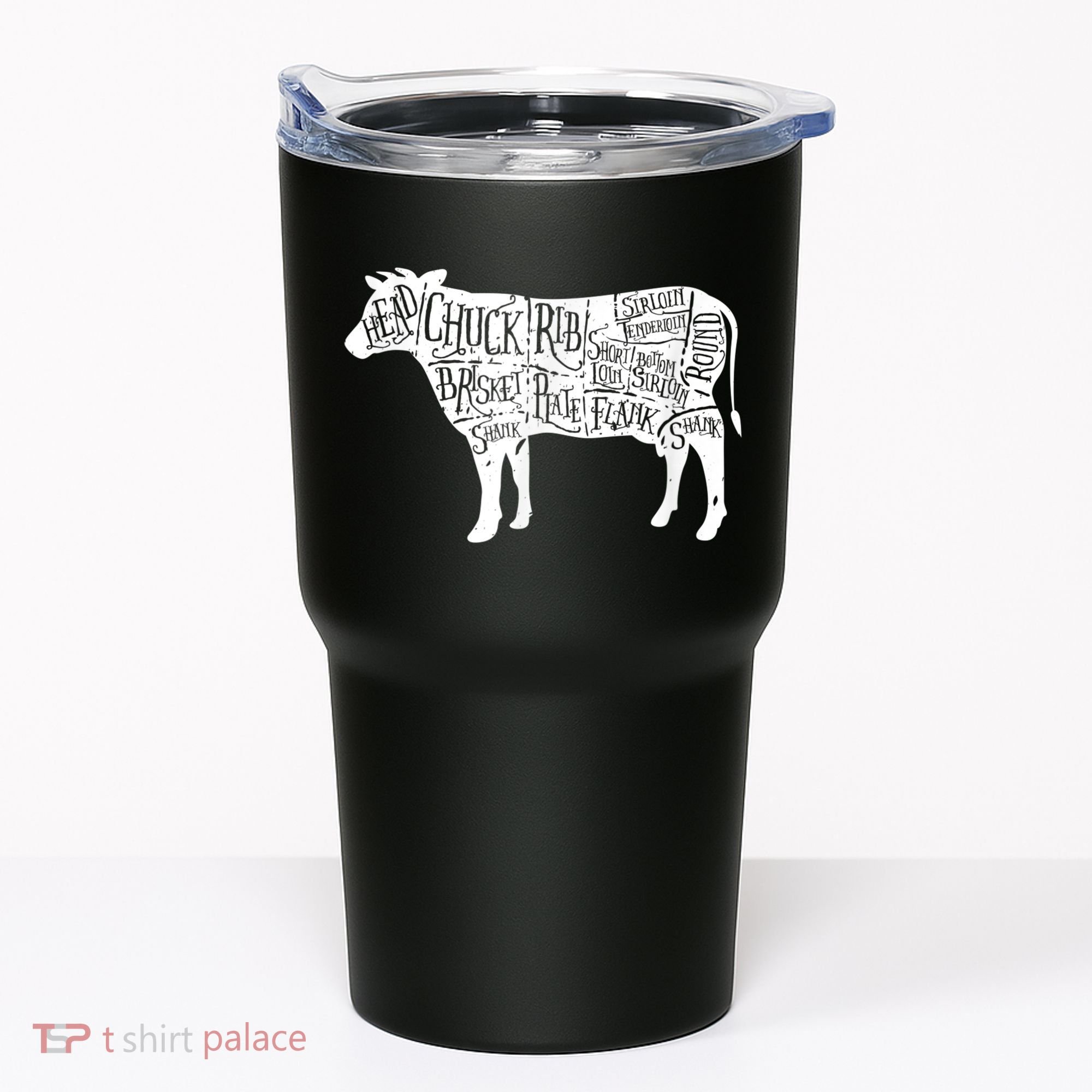Cow Butcher Beef Cuts Diagram Tumbler