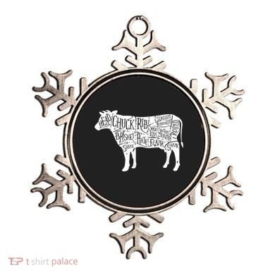 Cow Butcher Beef Cuts Diagram Ornament