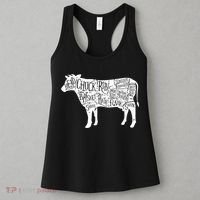 Cow Butcher Beef Cuts Diagram Women's Tank Top thumb 3