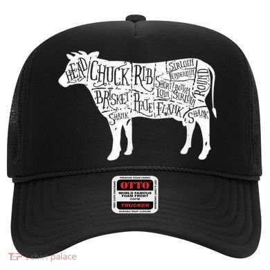 Cow Butcher Beef Cuts Diagram Hat