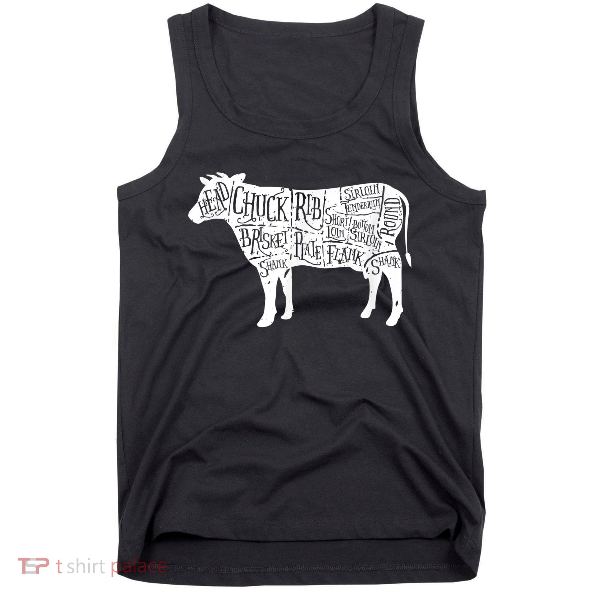 Cow Butcher Beef Cuts Diagram Tank Top