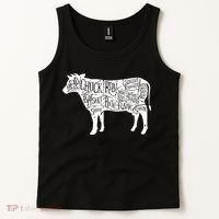 Cow Butcher Beef Cuts Diagram Tank Top thumb 2